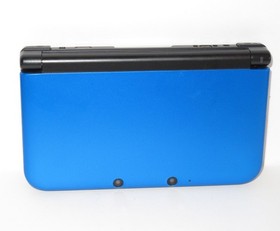 Nintendo 3DS XL Handheld (SPR-001) Blue/Black Console MINT SCREENS w/ Mario RARE