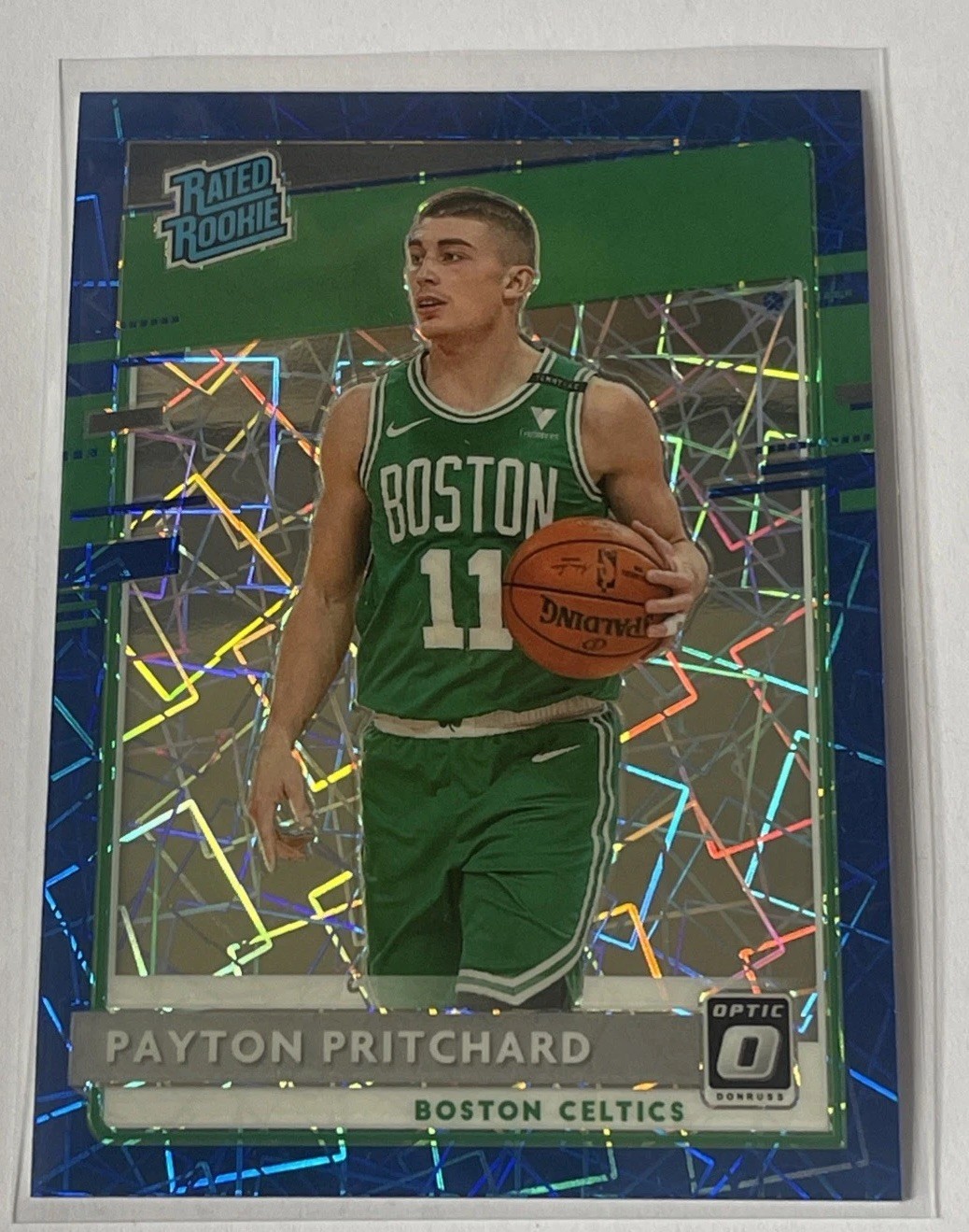 2020-21 Donruss Optic #176 Payton Pritchard Blue Velocity