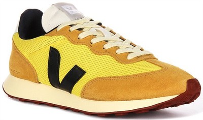 Veja Rio Branco II Alveomesh Tech Fabric Runner Yellow Black Mens US 7 - 12
