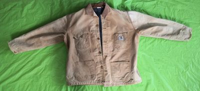 #ad #ad Vintage 1990s Carhartt Men#x27;s Tan Chore Coat Jacket Blanket Lined 44quot; $84.00