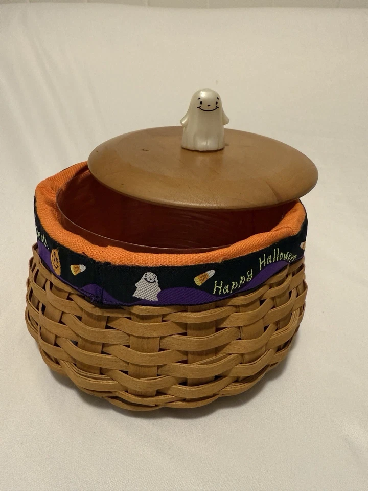 Корзина для Хэллоуина Longaberger 2004, крышка, 2 вкладыша, защита - Изображение 2 из 4