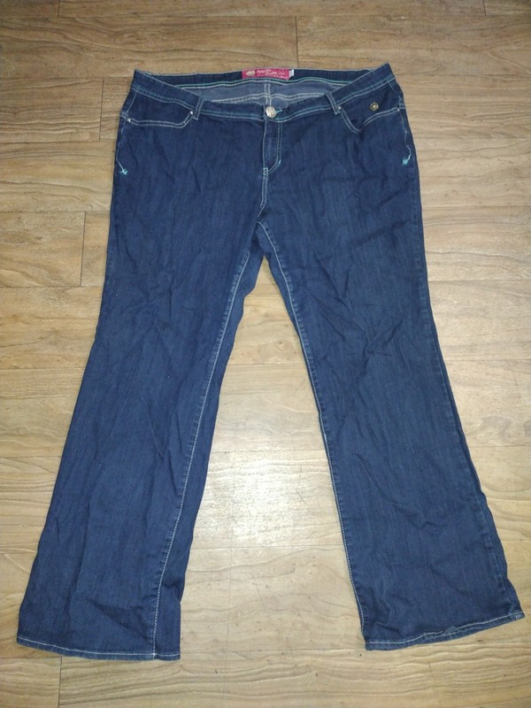 Apple Bottoms Jeans Womens 21/22 Bootcut Pockets Light Wash Denim Check All Pics