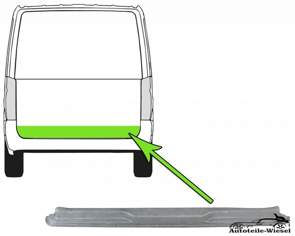 Reparaturblech TüR TüRblech FüR Mercedes Viano Vito Bus Verzinkt Hinten 03-14-image