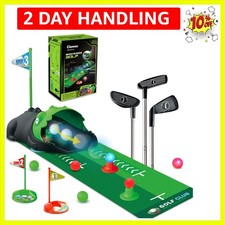 Upgraded Kids Toy Golf Set with Dinosaur Automatic Golf Returner, Led Light U...