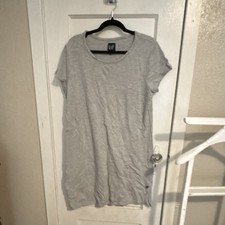 GAP Gray Jersey Short Sleeve Round Neck Knee Length T-Shirt Dress Size L