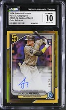2024 Bowman Chrome Rookie Auto #CRA-JM Jackson Merrill Gold Refractor /50 CGC 10