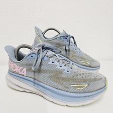 Hoka Clifton 9 Dusk Pink Twilight Blue Womens Size UK 8 Running Shoes Trainers