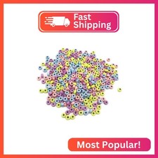 500PCS 4x7mm Acrylic Star Beads for Friendship Bracelets Jewelry Making, Colourf
