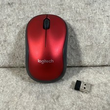 Logitech Logi Wireless Mouse M185 w/ Dongle Red Gray