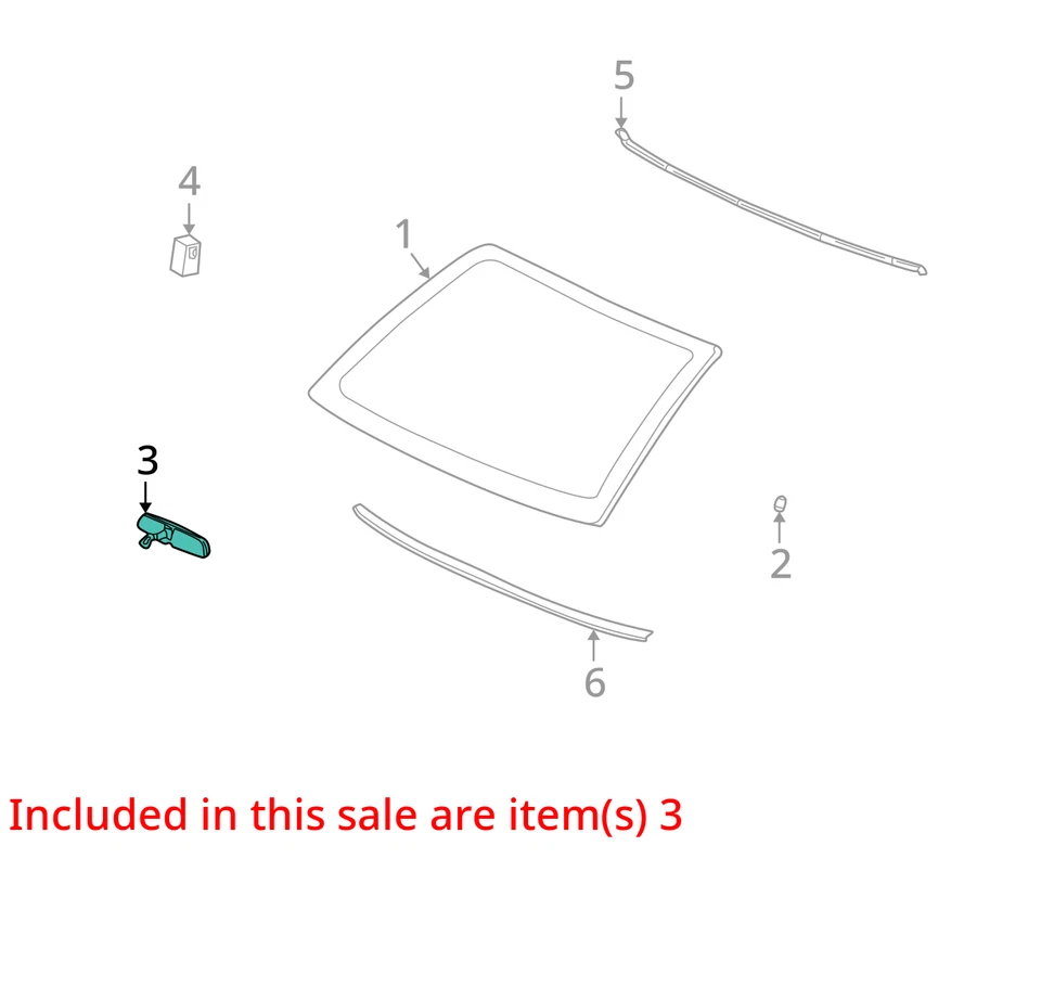 2003-2007 Saturn Ion Interior Rear View Mirror Oem F38P1 - Image 3 of 4