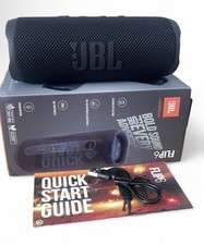 JBL Flip 6 Portable Bluetooth Speaker Black w/ Box, USB Cable  Guide