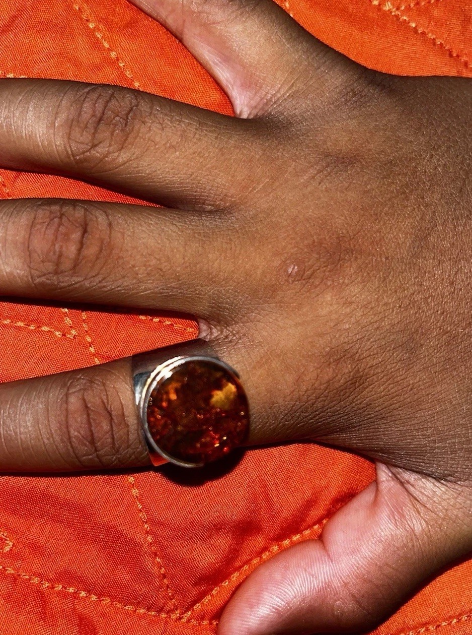 Unique Amber Ring - image 1