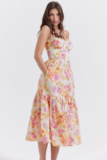 House of CB Elia (S) Ivory Floral NEW w/o Tag