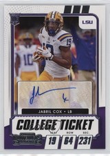 2021 Panini Contenders Draft Picks College Ticket Jabril Cox #201 Auto 0be8
