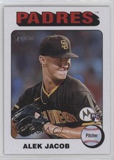 2024 Topps Heritage Rookies White Border Alek Jacob #184 0s69