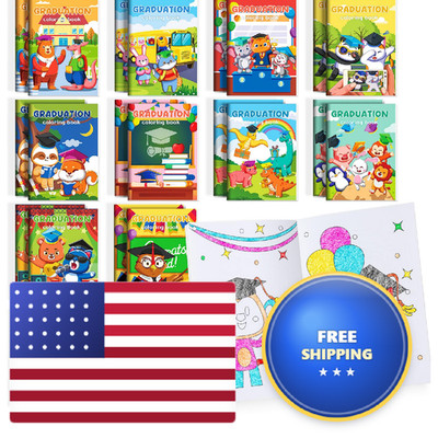 Benlouis 60 Pcs Kindergarten Graduation Mini Coloring Books Kids Preschool