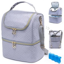 Breastmilk Storage Bag Cooler 6 Bottles 9 oz Ice Pack Insulated Daycare Mam