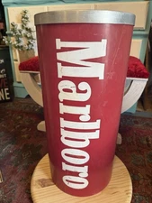 Vintage Marlboro Tube Ashtray Phillip Morris Tall Standing Floor Ashtray 