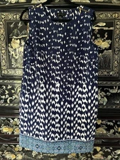 Women’s Size 14 AB Studio Sleeveless Dress Blues 