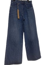 NextTrys Women's Jeans Med Wash NWT Loose Wide Adaphter 28X31 Adjustable Waist