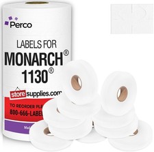 NEW 9 Rolls Of Pricing Labels for Monarch 1130 - 22,500 White Labels FREE SHIP