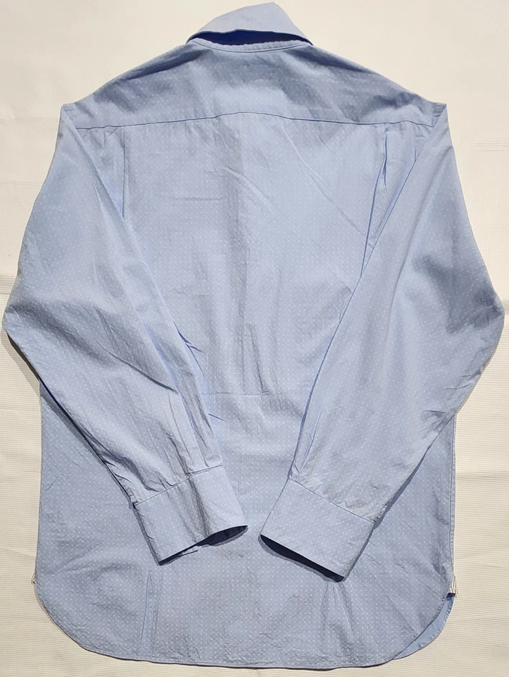 Camisa de Vestir Michael Bastian Azul Claro Tinny Paisley Talla 16.5/(32-33) Ajuste Ajustado Foto 4 de 4