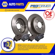 2x Solid Brake Discs and Pads fits MINI COOPER R56 1.6 Rear 06 to 13 259mm Set