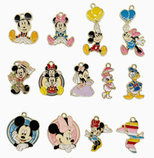 Lot Cartoon mickey minnie mix charm Pendant DIY bracelet earring Jewelry Making