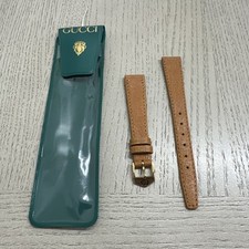 Gucci Authentic Genuine Calf Leather Tan Watc...