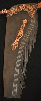 Custom Made Leather Chaps/New Rough Out Shotgun Chaps/Made In USA