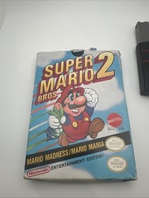 Super Mario Bros. 2 (NES, 1988) in Box - Tested and Works Well!