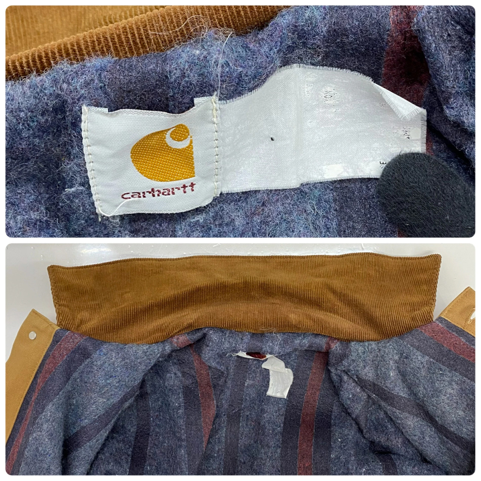 Used Carhartt 80 s 90 s Duck Hunting Jacket Blanket Liner Jacket Beige 201MT 387 thumbnail 10