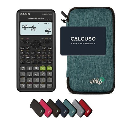 Casio fx-82ES Plus 2nd edition Taschenrechner + Schutztasche Türkis