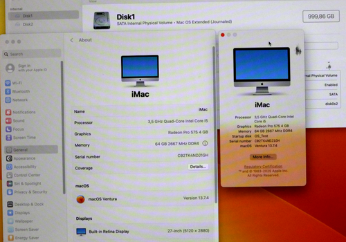 Apple iMac 27" A1419 (Retina 5K 2017) i5-7600 3.5GHz | 64GB | 1TB Fusion - Picture 8 of 9