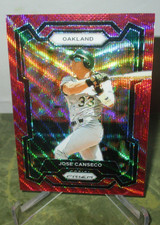 2024 Panini Prizm Jose Canseco Ruby Wave Prizm Red Parallel SP Athletics