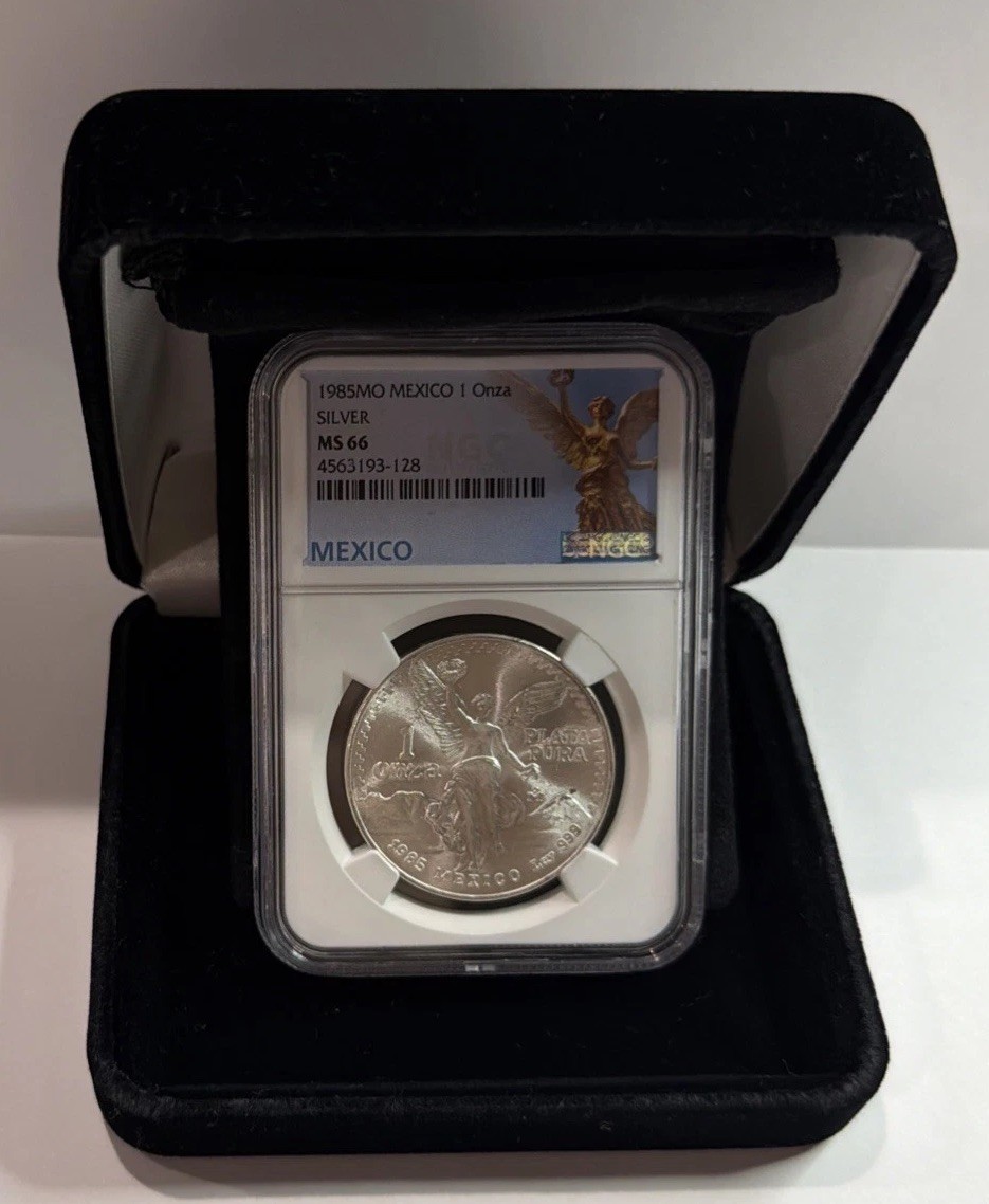 1985 1 Oz Onza Silver 999 Mexican Mexico Libertad NGC Bullion