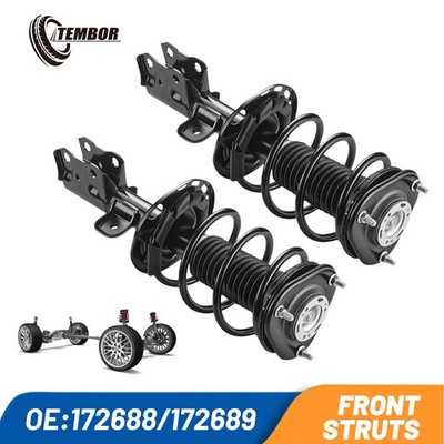 Pair Front Complete Struts Shocks & Coil Springs For 2010-2015 Toyota Prius 1.8L