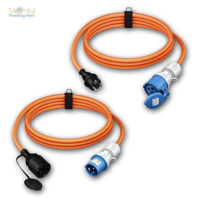 Camping Adapter CEE Schuko Verlängerung 1,5m 5m CEE-Stecker Kupplung Schuko 16A