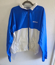 Vintage Nokia Windbreaker Jacket Y2K Tech Blue White Colorblock XL
