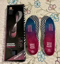 Spenco Ground Control Medium Arch Full Foot Length Insoles Women 7-8 Men 6-7