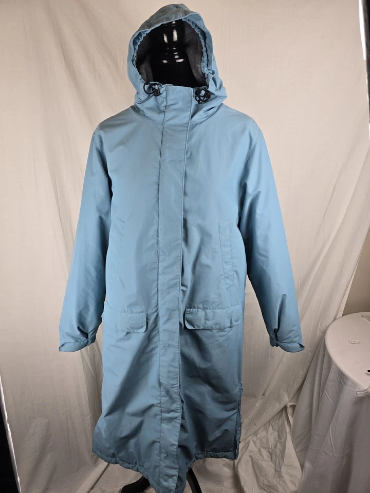 Lands' End Long Hooded Lined Winter Coat Sz M - Image 2 of 4