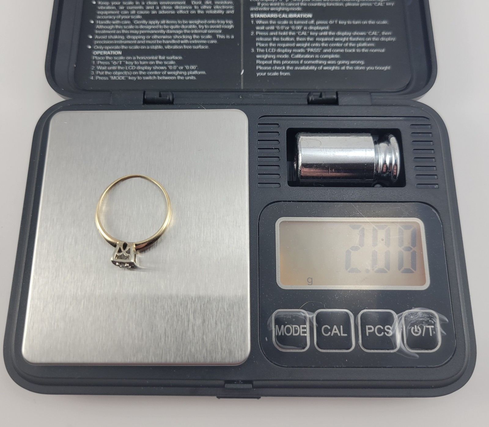 Vintage Diamond Solitaire Ring Square Illusion Se… - image 8