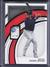 2022 Panini Immaculate Rafael Devers Laundry Tag Patch Black 1/4 Red Sox 