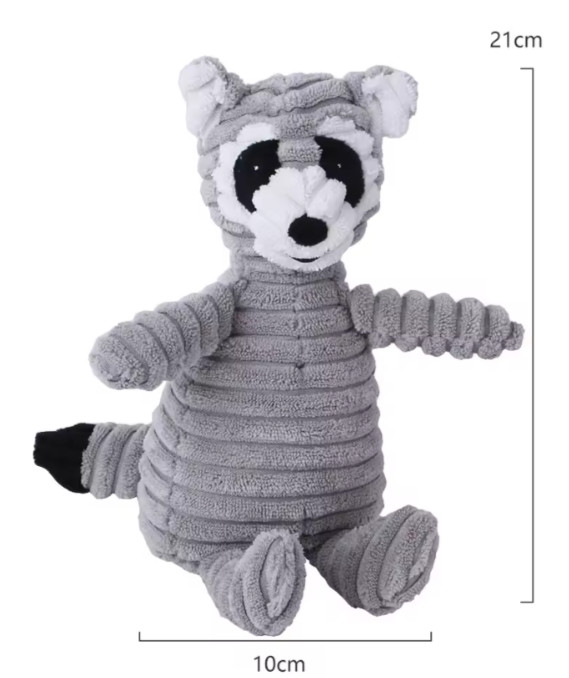 Soft Plush Puppy Dog Toy with Squeaker - Durable Chew Toy fo