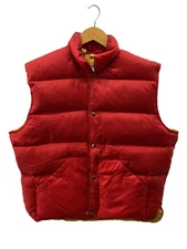70S /Down Vest/Ripstop/L/Nylon/Red/Plain// 12312
