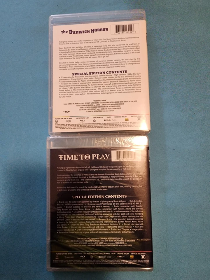 Sealed Arrow Video Horror Bundle Hellraiser 2 Hellbound And The Dunwich Horror - Image 2 of 3