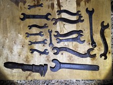 Vintage Antique Wrench Lot X16 Wood Monkey Wrench Ford Script Model T Vlchek