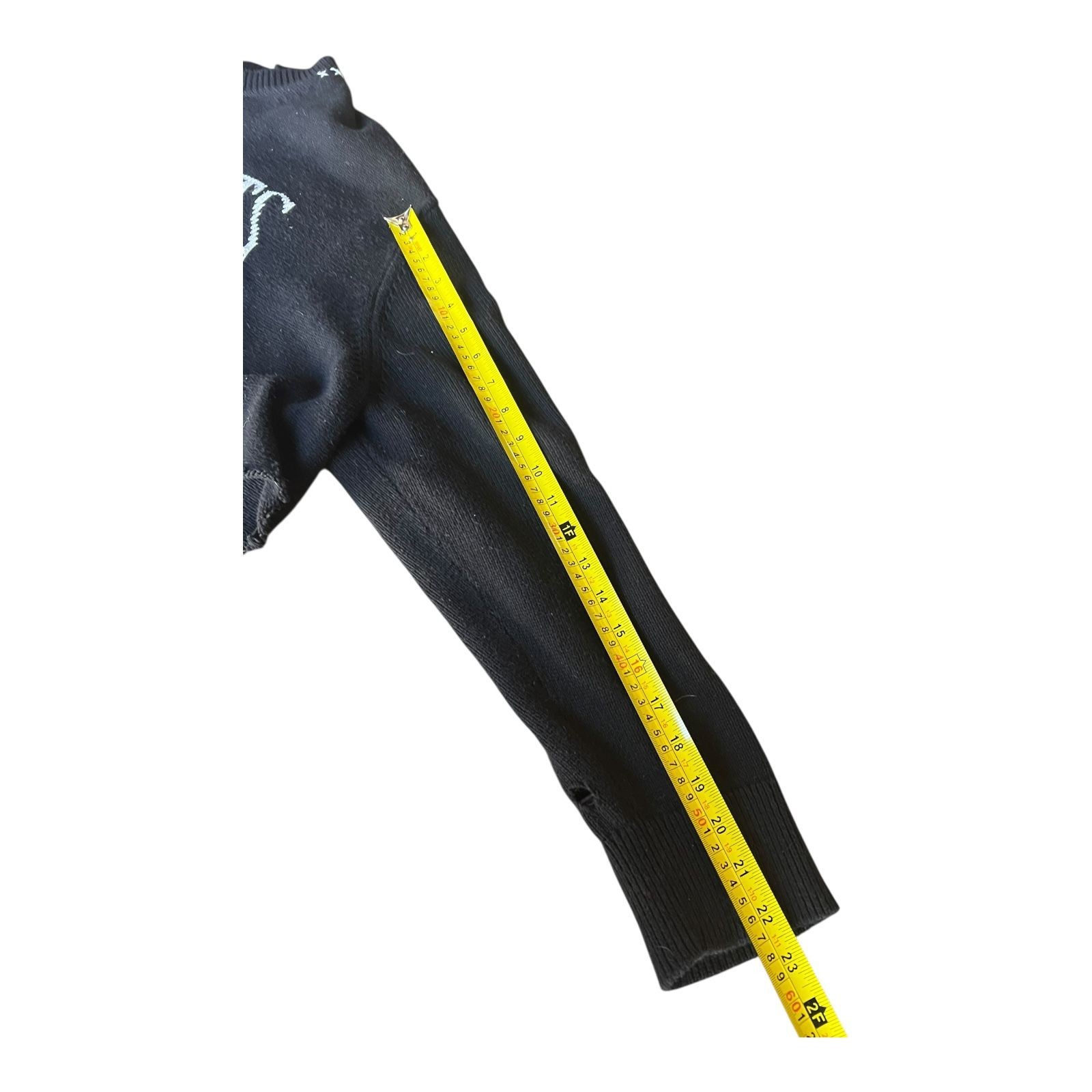 AllSaints Split Logo Cotton Pullover Sweater Crop… - image 5