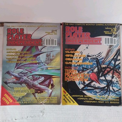 Rollenspieler Independent Magazin Ausgabe Nr. 1 Und 2 Vintage 90er Tisch Gaming