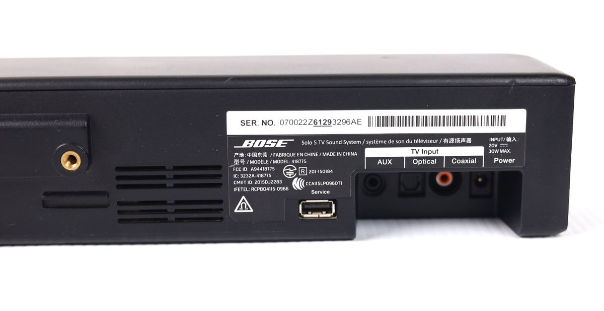 Bose Solo 5 TV Sound System Speaker Model 418775 Black No Remote